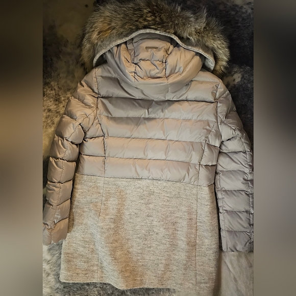 Soia & Kyo Winter Coat grey/beige Fur Large - Picture 2 of 12